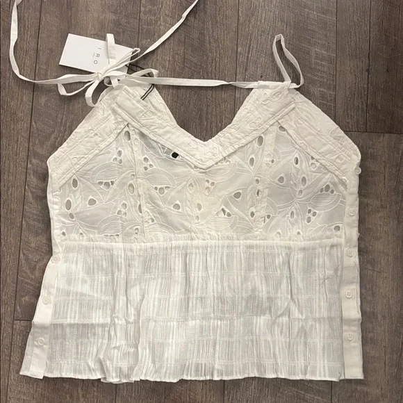 IRO Miraya Embroidered Eyelet Top - Picture 6 of 7
